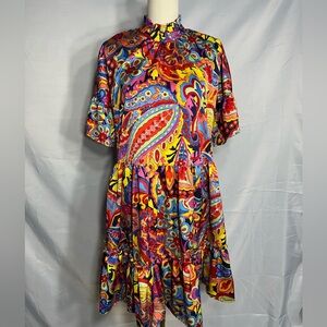 UNCLE FRANK Colorful Paisley Print Dress size XS pre owned Exellent condition